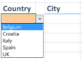 Country drop down list